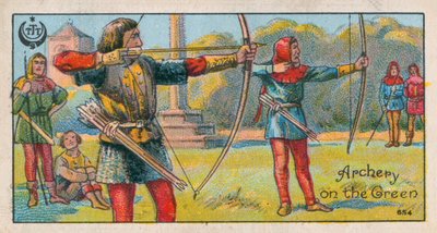 Yeşillikler Üzerinde Okçuluk (chromolitho) by English School