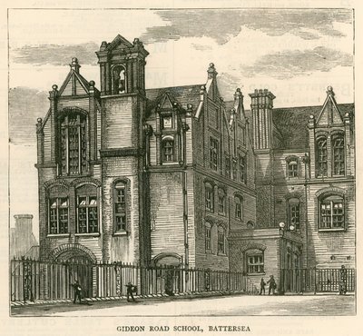 London School Board Mimarisi: Gideon Road School, Battersea, Londra by English School