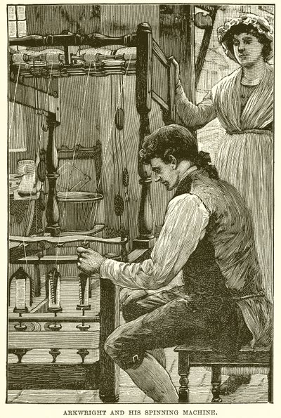 Arkwright ve İplik Makinası by English School