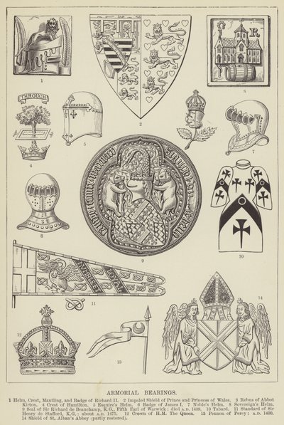 Armorial rulmanlar (gravür) by English School