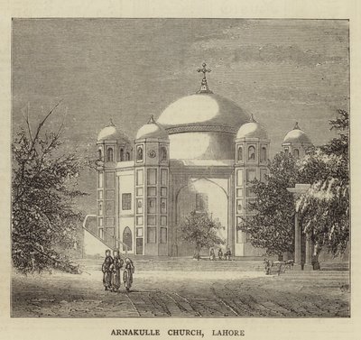 Arnakulle Kilisesi, Lahor (gravür) by English School