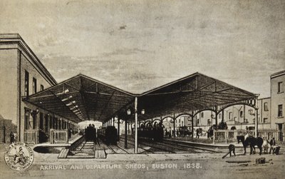 Geliş ve Gidiş Hangarları, Euston 1838 by English School