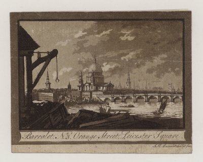 Sanatçı, John Melchior Barralet, ticari kart by English School