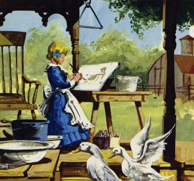 Anna Mary Robertson çocukken resim yapmaktan hoşlanırdı. by English School