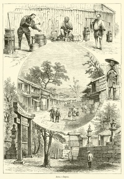 Asya, Japonya (gravür) by English School