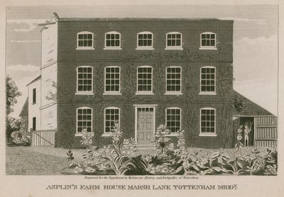Asplins Çiftlik Evi, Marsh Lane, Tottenham, Londra by English School