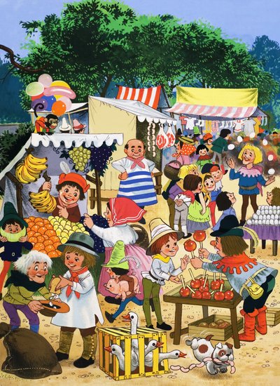 At the market by English School