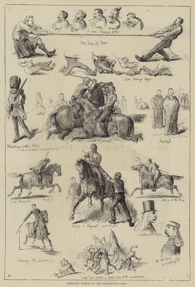 Wimbledon Kampında Atletik Sporlar (gravür) by English School