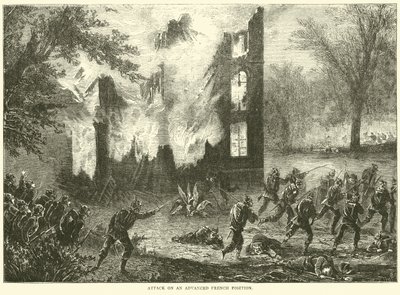 Gelişmiş bir Fransız pozisyonuna saldırı, Ekim 1870 by English School