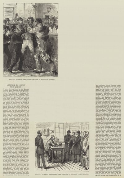 Kraliçeyi Vurma Girişimi (gravür) by English School