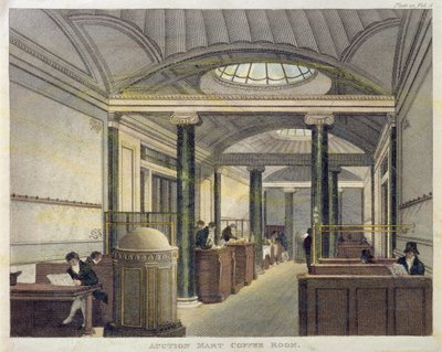 Auction Mart Kahve Odası (renkli gravür) by English School