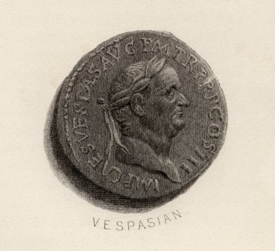 Vespasian döneminden Aureus madeni para, Titus Flavius Vespasianus by English School