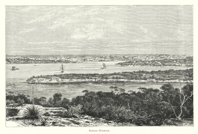 Avustralya: Sidney Limanı (gravür) by English School
