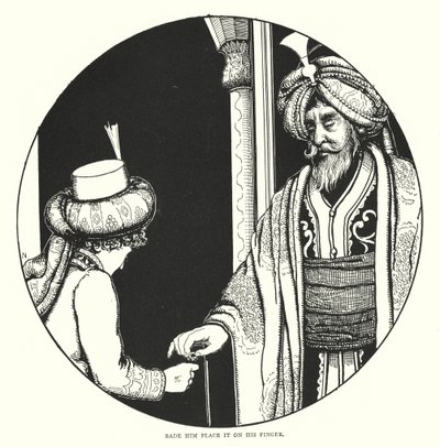 Parmağına takmasını söyledi (gravür) by English School