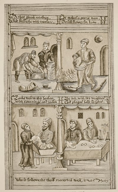 York Fırıncıları, 1595-1596 (sepya fotoğrafı) by English School