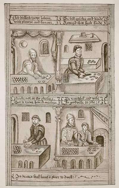 York Fırıncıları, 1595-1596 (sepya fotoğrafı) by English School