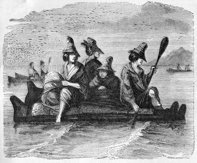 Amerikan Kıyısında Yerliler tarafından kullanılan Balsas veya Deri Kayık, 