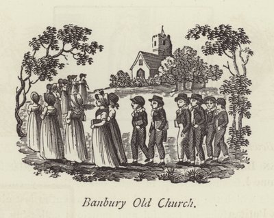 Banbury Eski Kilise (gravür) by English School