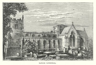 Bangor Katedrali (gravür) by English School