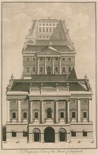 İngiltere Bankası, George Sampsons Binası, 1734 by English School