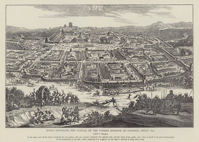 Banza Lovangiri, eski Lovango krallığının başkenti, yaklaşık 1670 (lito) by English School