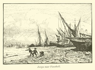 Vauxhall yakınlarındaki mavnalar by English School