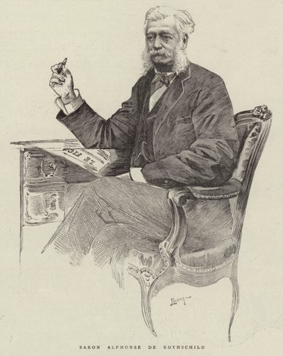 Baron Alphonse de Rothschild (gravür) by English School