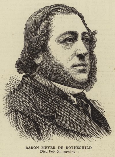 Baron Mayer de Rothschild (gravür) by English School