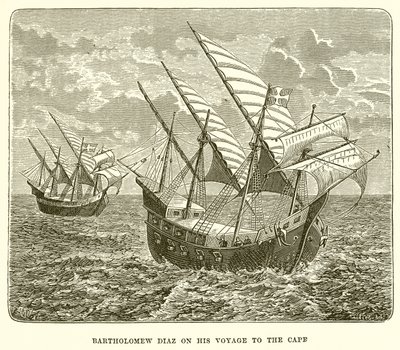 Bartholomew Diaz, Cape Yolculuğunda by English School