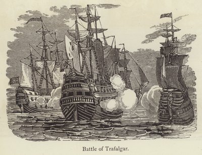 Trafalgar Savaşı (gravür) by English School