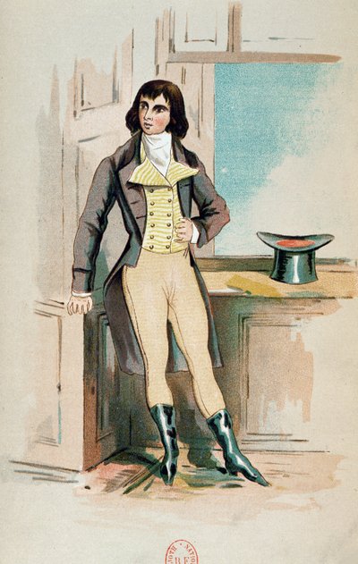 Beau Brummel (1778-1840) gençliğinde (renkli taş) by English School