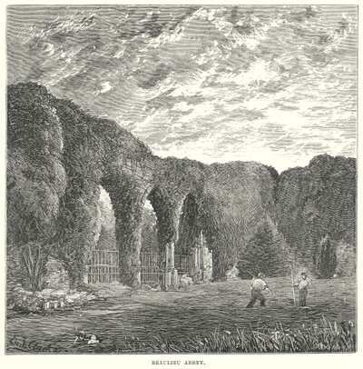 Beaulieu Manastırı (gravür) by English School