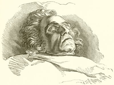 Beethoven ölüm döşeğinde by English School