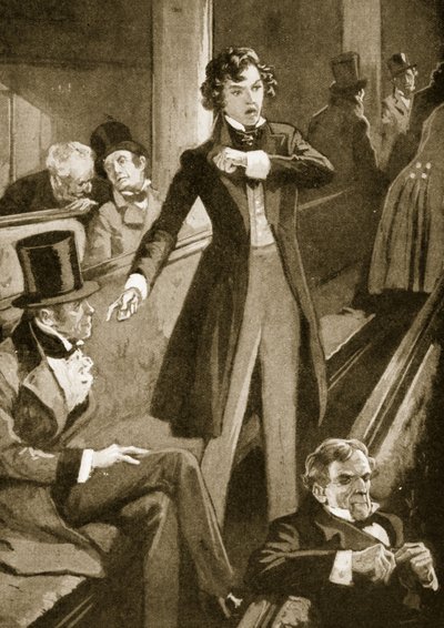 Benjamin Disraeli Meclis'teki ilk konuşmasını yapıyor by English School