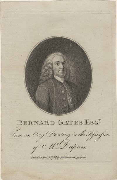 Bernard Gates, 1784 (nokta gravürü) by English School