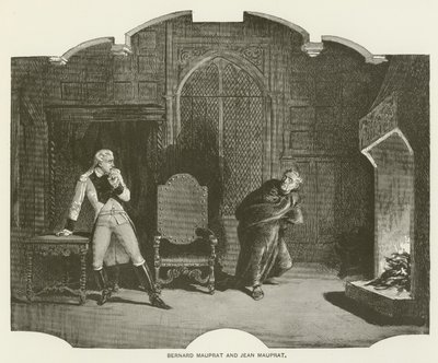 Bernard Mauprat ve Jean Mauprat (gravür) by English School