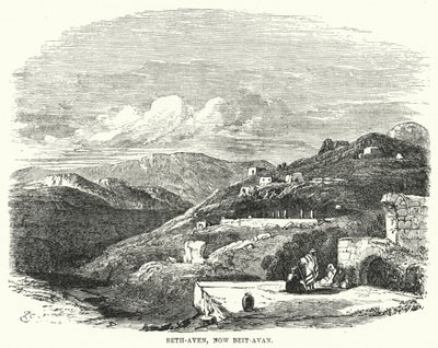 Beth-Aven, şimdi Beit-Avan (gravür) by English School