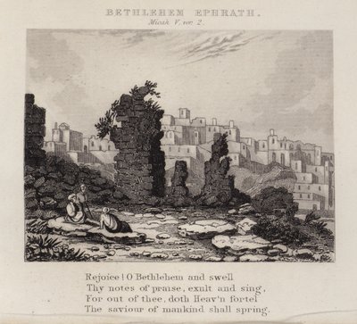 Bethlehem Ephrath, Micah V, ver 2 (gravür) by English School