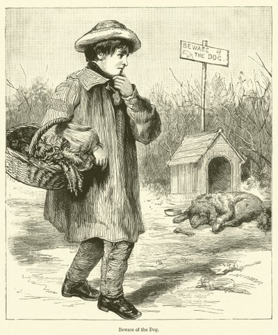 Köpeğe Dikkat (gravür) by English School