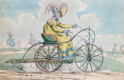 Üç tekerlekli bisiklet, bayanlar hobisi, 1819 by English School