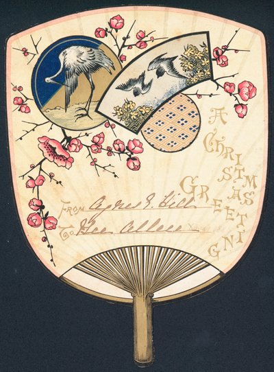 Yelpazedeki kuşlar, Noel kartı by English School