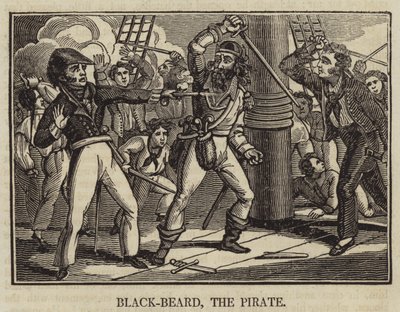 Kara sakallı Korsan (gravür) by English School