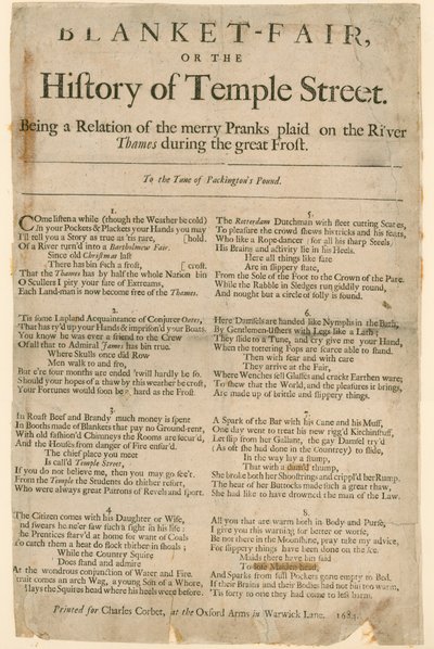 Battaniye Fuarı. 1684 Frost Fuarı hakkında şiir by English School