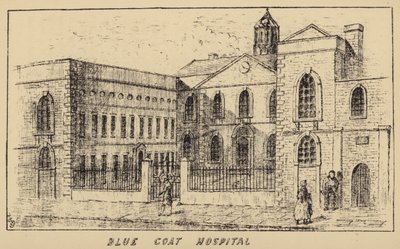 Blue Coat Hastanesi (gravür) by English School