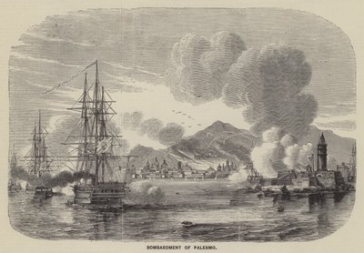 Palermo Bombardımanı (gravür) by English School