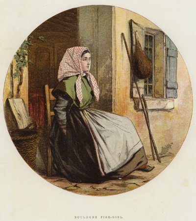 Boulogne Balık-Kızı (chromolitho) by English School