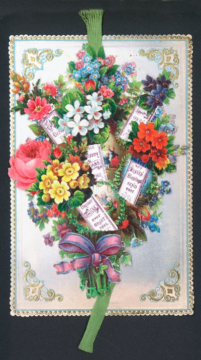 Çiçek buketi, Noel Kartı by English School