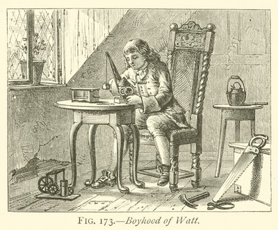 Watt Boyhood (gravür) by English School