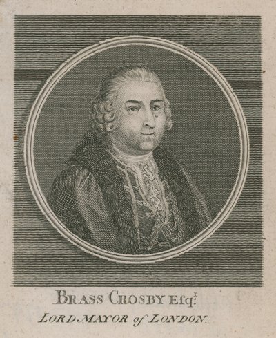Brass Crosby, Londra Belediye Başkanı 1765 by English School