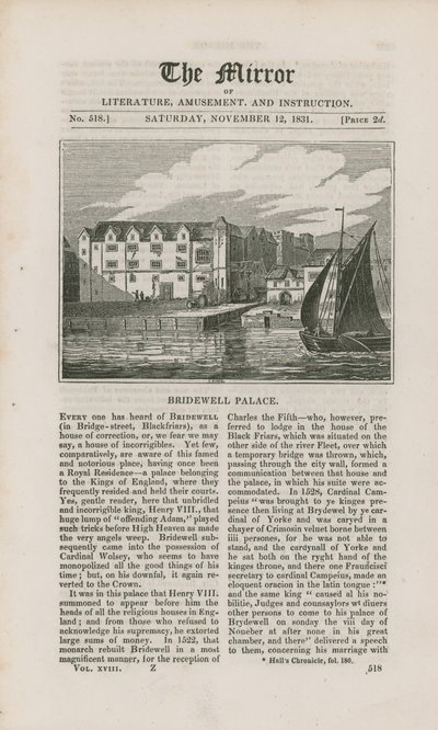 Bridewell Sarayı by English School
